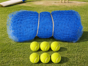 Cricket practice net .95mm, 20×10 ft with 6 balls