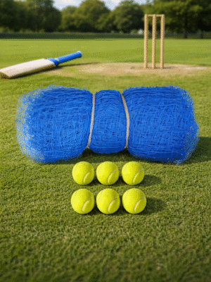 Cricket practice net .95mm, 20×10 ft with 6 balls