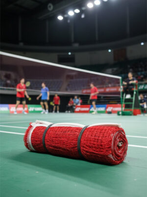 Red Badminton Nylon Net for outdoor and indoor game