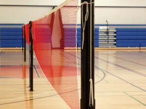 Red Badminton Nylon Net for outdoor and indoor game