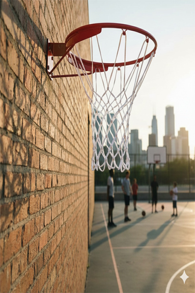 White Heavy BasketBall Ring Net